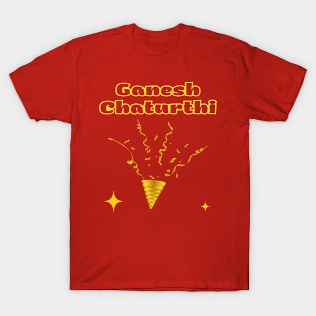 Indian Festivals - Ganesh Chaturthi T-Shirt by Bharat Parv